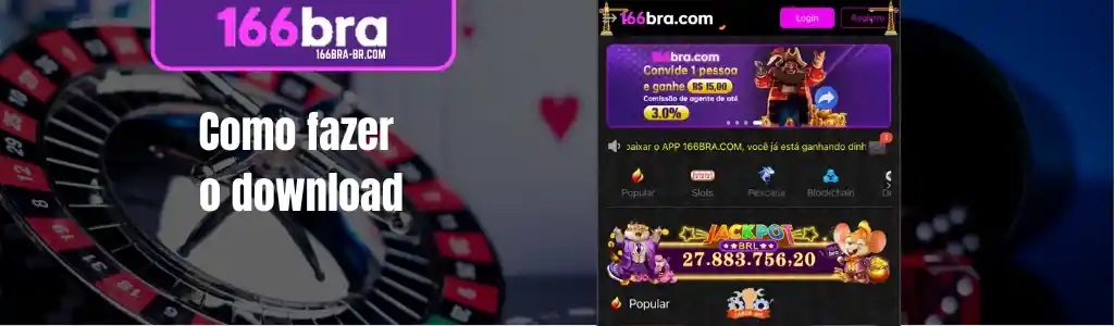 download do app 166BRA cassino no celular